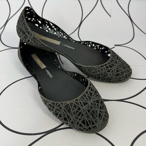 Melissa + campana dark grey glitter ballet flats